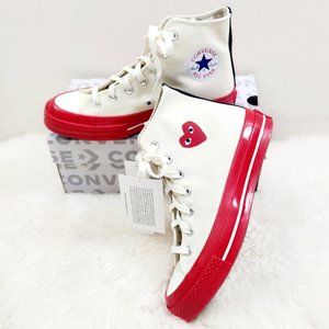 Comme Des Garcons PLAY x Converse Unisex High Top Sneakers